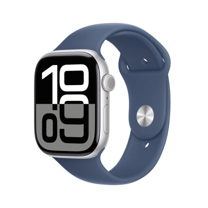 Apple Watch Series 10 GPS 42 mm Smartwatch with Jet Black Aluminium Case with Black Sport Band - S/M. Fitness Tracker, ECG App, Always-On Retina Display, Water Resistant