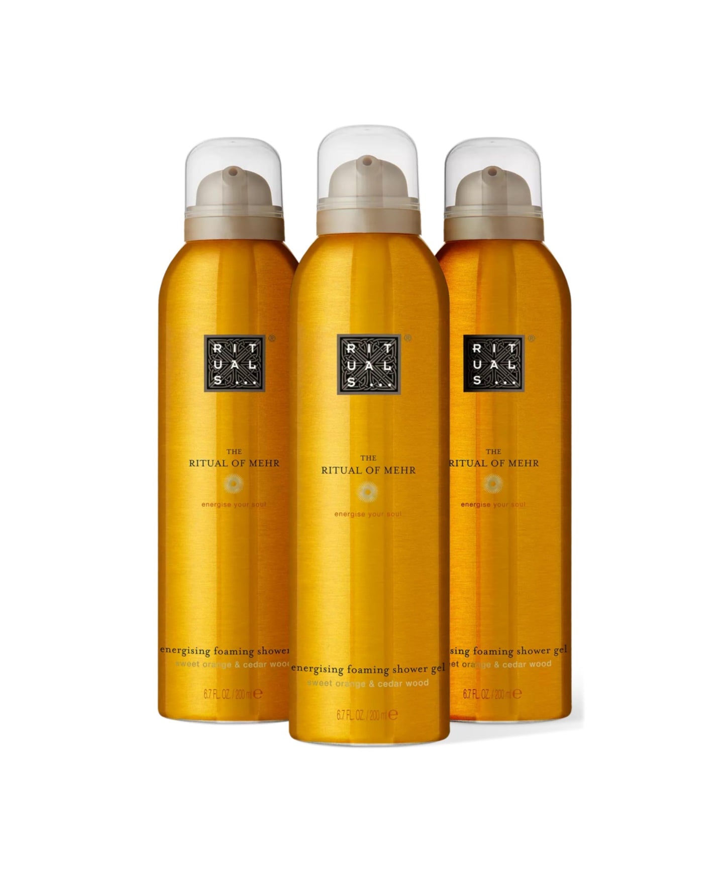 RITUALS Shower Foam Value Pack – The Ritual of Hammam, Sport and Homme - full size foaming shower gels - 3 x 200 ml