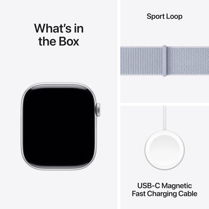 Apple Watch Series 10 GPS 42 mm Smartwatch with Jet Black Aluminium Case with Black Sport Band - S/M. Fitness Tracker, ECG App, Always-On Retina Display, Water Resistant