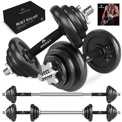 Amonax 20kg 30kg Cast Iron Adjustable Dumbbells