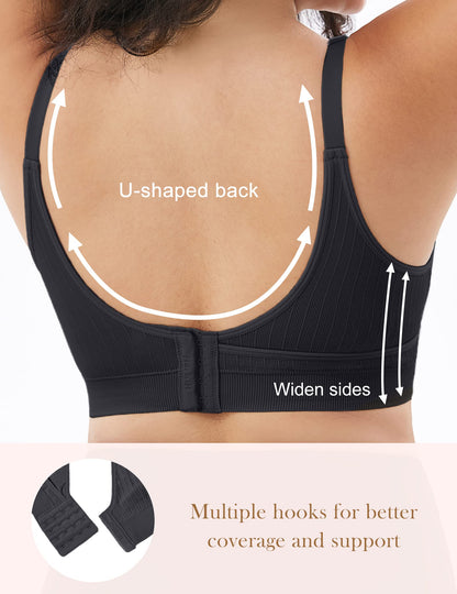 HOFISH 3PACK Full Bust Seamless Nursing Maternity Bras