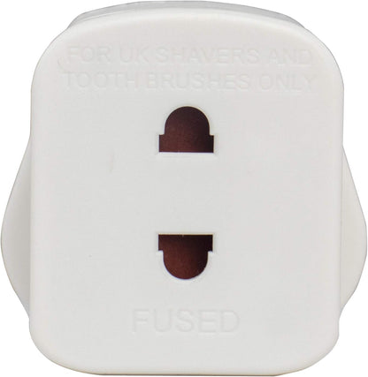 Masterplug Shavingadaptor_01 Electric Shaver Adaptor, 50 x 48 x 46 mm, White