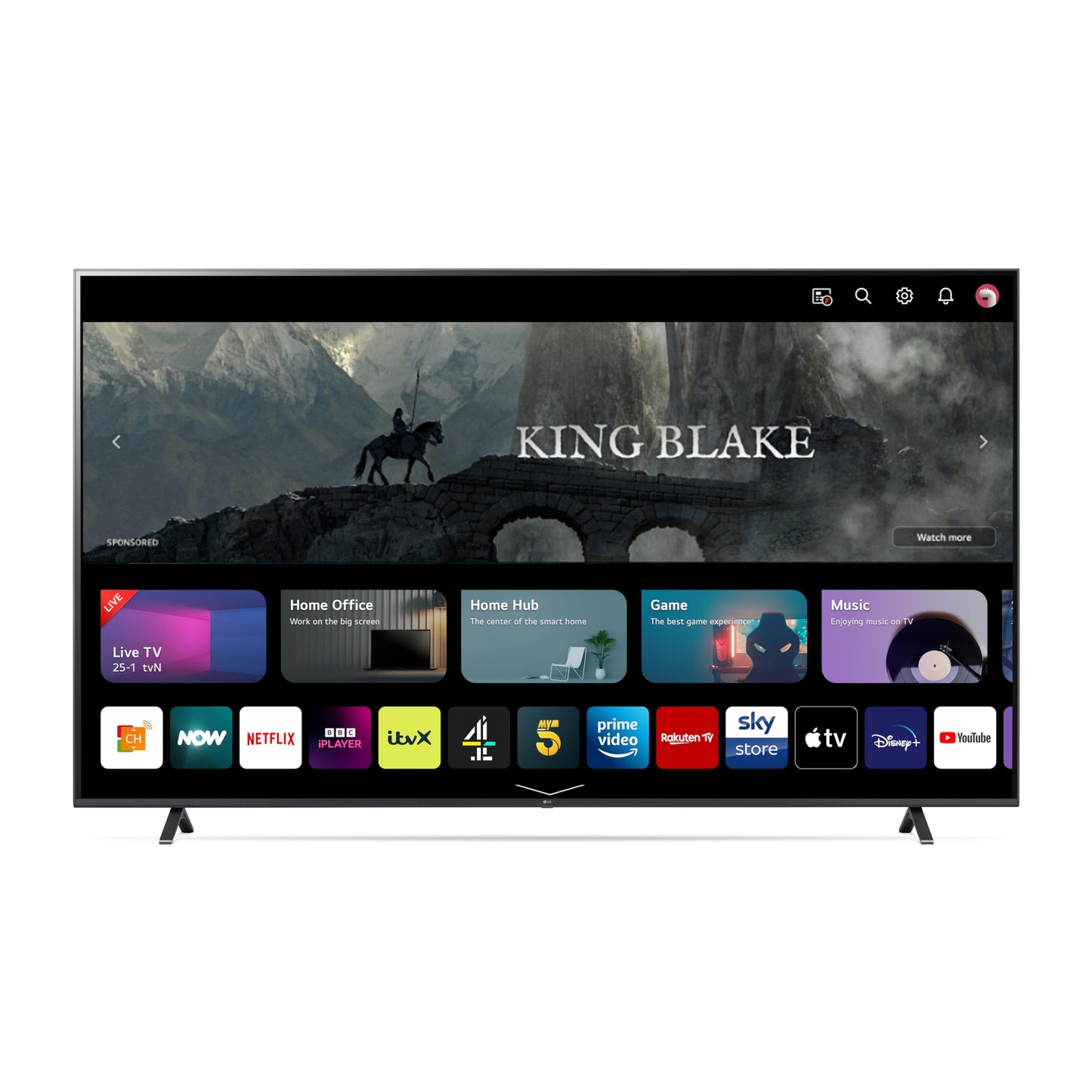 LG 43UT73006LA 43-Inch 4K UHD Smart TV, α5 AI Processor Gen7, Freeview Play and Amazon Alexa, 60Hz, Ashed Blue [Model 2024]