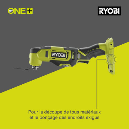 RYOBI RMT18-0 18V ONE+ Cordless Multi-Tool (Bare Tool), Hyper Green