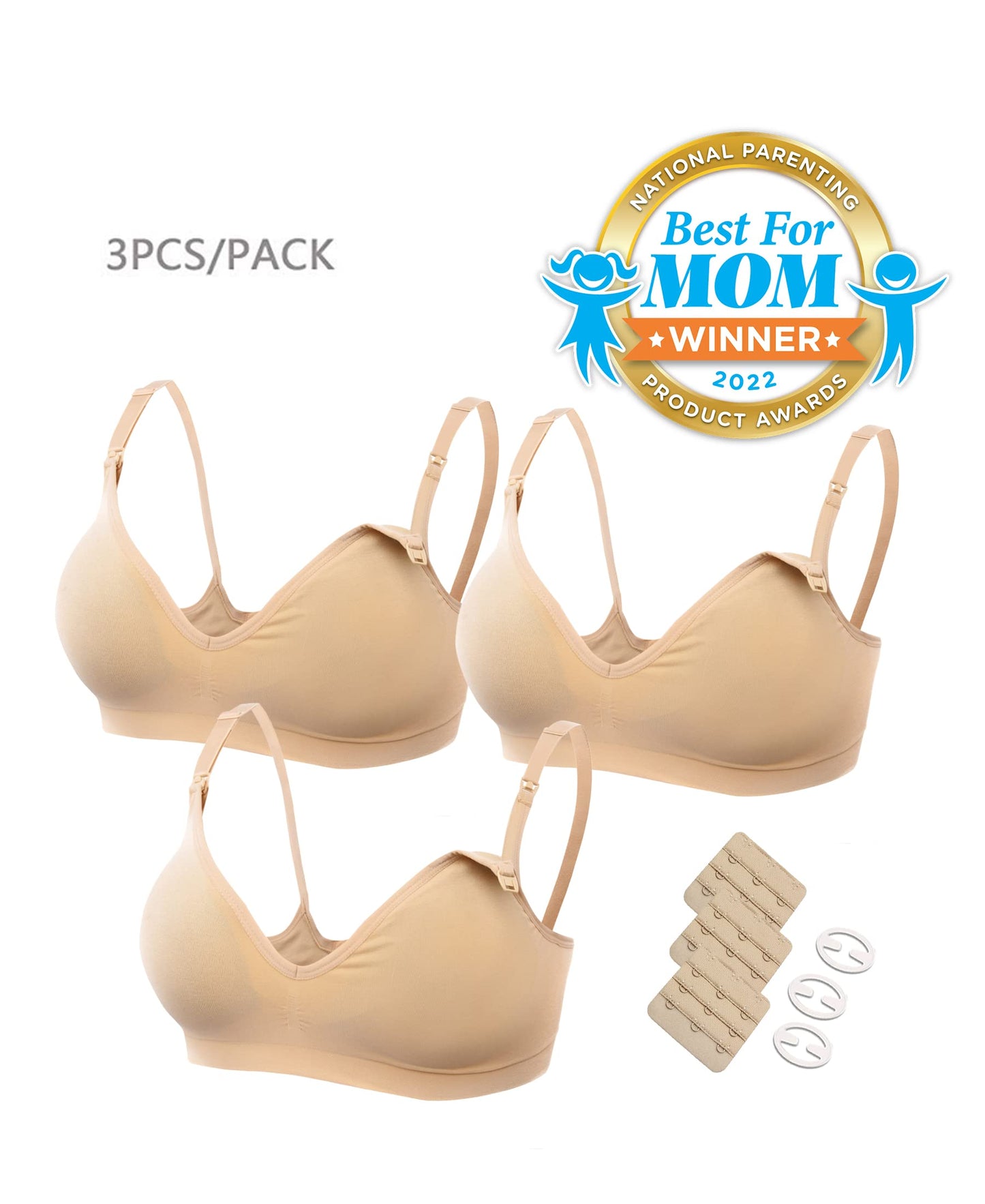HOFISH 3PACK Full Bust Seamless Nursing Maternity Bras