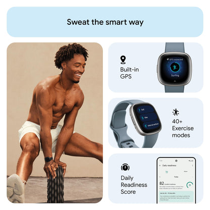 Google Fitbit Versa 4 Fitness Smartwatch with built-in GPS and up to 6 days battery life - compatible with iOS 15 or higher & Android OS 9.0 or higher
