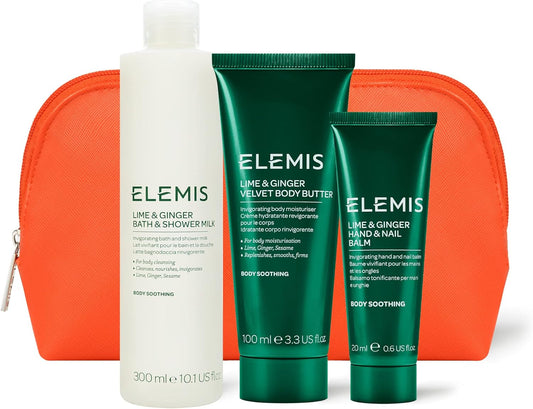 ELEMIS Lime and Ginger Body Care Trio, 3-Piece Luxury Body Care