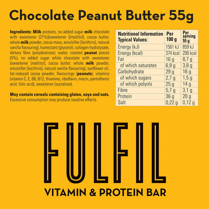 FULFIL Vitamin and Protein Bars (15 x 55 g Bars)