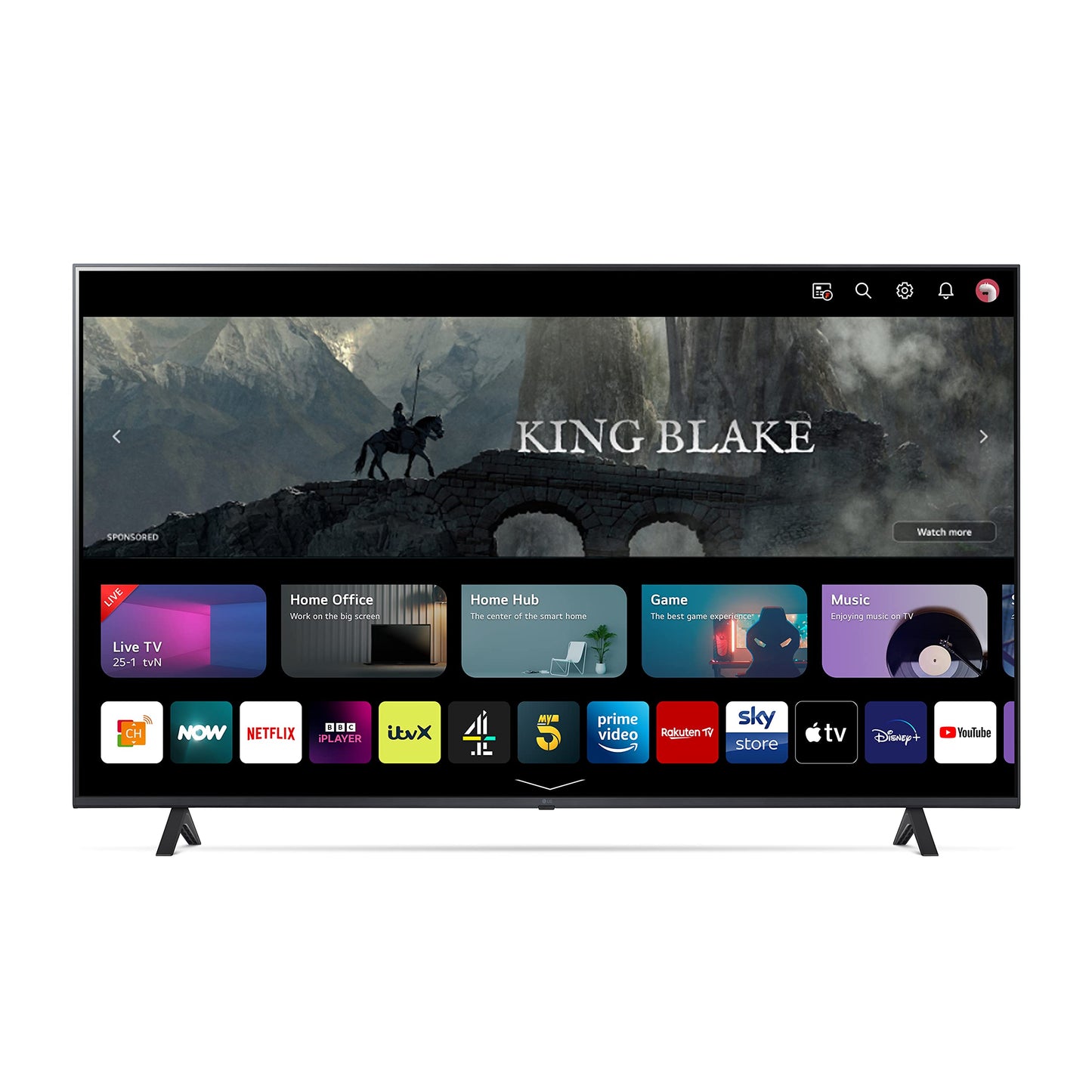LG 43UT73006LA 43-Inch 4K UHD Smart TV, α5 AI Processor Gen7, Freeview Play and Amazon Alexa, 60Hz, Ashed Blue [Model 2024]