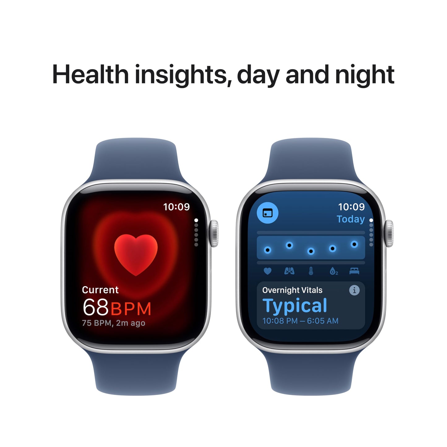 Apple Watch Series 10 GPS 42 mm Smartwatch with Jet Black Aluminium Case with Black Sport Band - S/M. Fitness Tracker, ECG App, Always-On Retina Display, Water Resistant