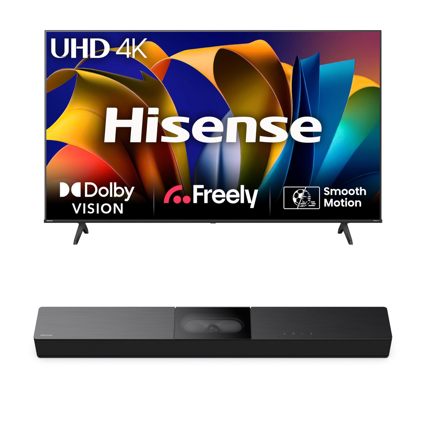 Hisense 43 Inch 4K Smart TV 43E6NTUK - Dolby Vision, Game Mode PLUS with 60Hz VRR ALLM, Smooth Motion, AI Sports Mode, Vidaa OS with Freely, Youtube, Netflix and Disney+ & Now TV (2024 Model)