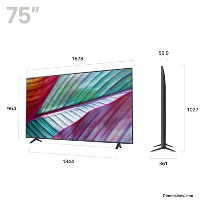 LG 43UT73006LA 43-Inch 4K UHD Smart TV, α5 AI Processor Gen7, Freeview Play and Amazon Alexa, 60Hz, Ashed Blue [Model 2024]