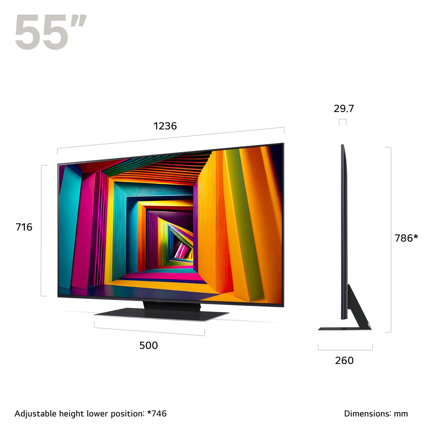 LG 43UT73006LA 43-Inch 4K UHD Smart TV, α5 AI Processor Gen7, Freeview Play and Amazon Alexa, 60Hz, Ashed Blue [Model 2024]