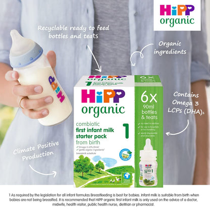 HiPP Organic 1 First Milk Ready To Feed 200ml (pack of 6)
