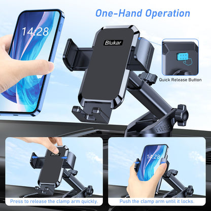 Blukar Car Phone Holder, Adjustable Car Phone Mount 360°