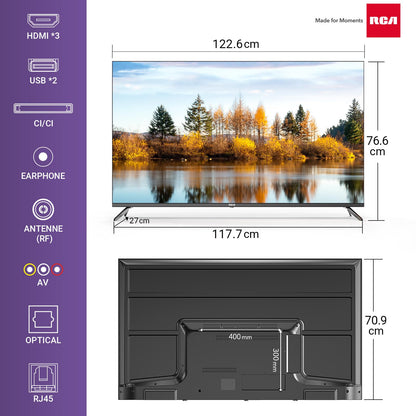 RCA Roku TV 32" Smart TV, RK32HN1 32 Inch HD TV with Apple TV+ BBC Netflix Freeview, DVB-T2/T Dolby Audio HDMI USB, Ideal Television for Small Lounge