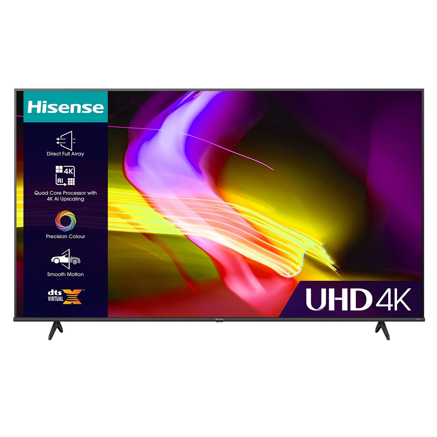 Hisense 43 Inch 4K Smart TV 43E6NTUK - Dolby Vision, Game Mode PLUS with 60Hz VRR ALLM, Smooth Motion, AI Sports Mode, Vidaa OS with Freely, Youtube, Netflix and Disney+ & Now TV (2024 Model)