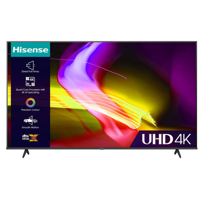 Hisense 43 Inch 4K Smart TV 43E6NTUK - Dolby Vision, Game Mode PLUS with 60Hz VRR ALLM, Smooth Motion, AI Sports Mode, Vidaa OS with Freely, Youtube, Netflix and Disney+ & Now TV (2024 Model)