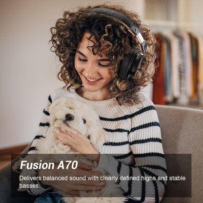 OneOdio A70 Bluetooth Headphones Over Ear, 72 Hrs Playtime, Monitor Level Stereo Sound Quality, Foldable Wireless＆Wired DJ Headphone, Professional Studio Headphones for DJ/TV/PC/Phone