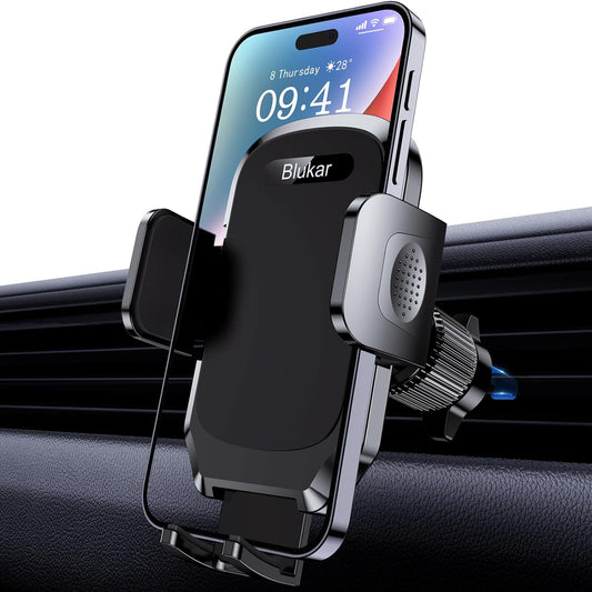 Blukar Car Phone Holder, Air Vent Car Phone Mount Cradle 360° Rotation