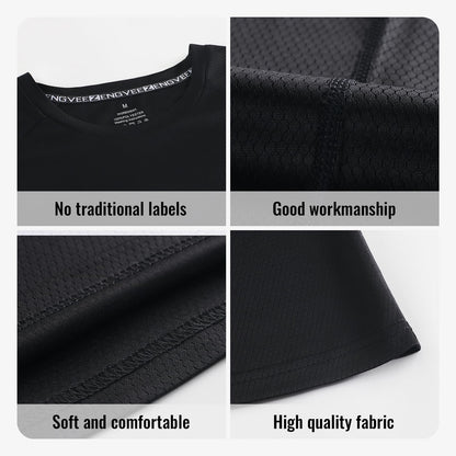 3 Pack Mens Running T Shirts Gym Clothes ShirtsQuick Dry Moisture Wicking Athletic Shirt Breathable Cool Workout Tshirts