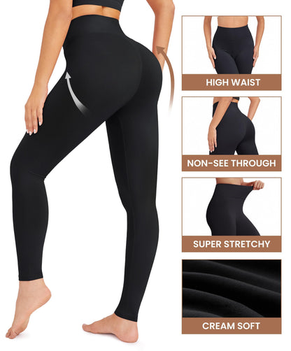 VALANDY Creamlush Womens High Waisted Leggings