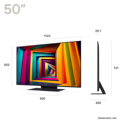 LG 43UT73006LA 43-Inch 4K UHD Smart TV, α5 AI Processor Gen7, Freeview Play and Amazon Alexa, 60Hz, Ashed Blue [Model 2024]