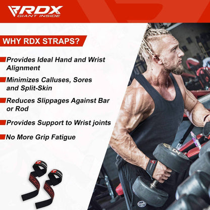 RDX Weight Lifting Straps Deadlifting Powerlifting