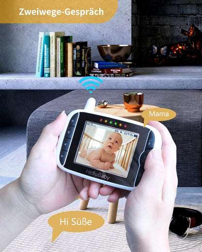 HelloBaby Baby Monitor,Hello Baby Monitor with Camera and Audio, 3.2''
