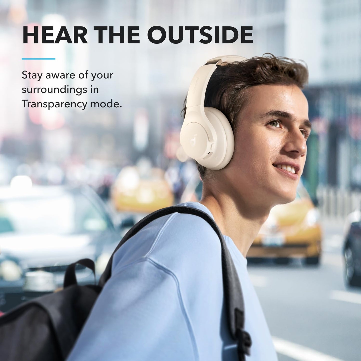 soundcore by Anker Q20i Hybrid Active Noise Cancelling Foldable Headphones, Wireless Over-Ear Bluetooth, 40H Long ANC Playtime, Hi-Res Audio, Big Bass, Customize via an App, Transparency Mode