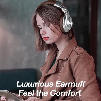OneOdio A70 Bluetooth Headphones Over Ear, 72 Hrs Playtime, Monitor Level Stereo Sound Quality, Foldable Wireless＆Wired DJ Headphone, Professional Studio Headphones for DJ/TV/PC/Phone