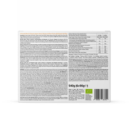 Amazon Brand - Mama Bear Fruit Pouch, Organic Apple, Banana and Strawberry Purée, vegetarian, 90 g (Pack of 6)