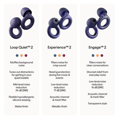 Loop Quiet 2 Ear Plugs – Ultra-Comfy Reusable Noise-Reducing