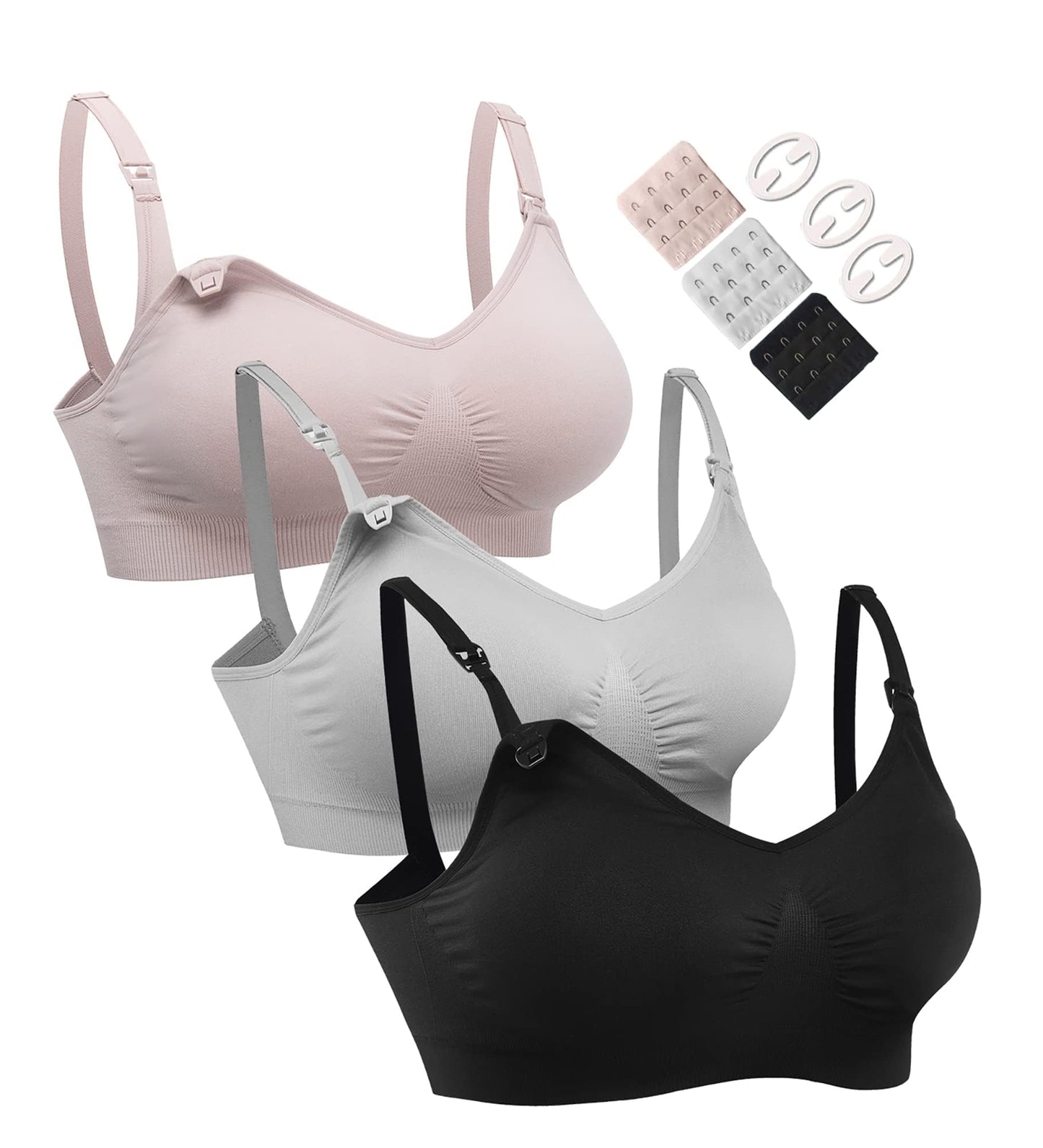 HOFISH 3PACK Full Bust Seamless Nursing Maternity Bras
