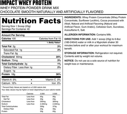 Myprotein Impact Whey Protein - Vanilla 1KG