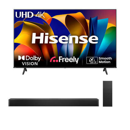 Hisense 43 Inch 4K Smart TV 43E6NTUK - Dolby Vision, Game Mode PLUS with 60Hz VRR ALLM, Smooth Motion, AI Sports Mode, Vidaa OS with Freely, Youtube, Netflix and Disney+ & Now TV (2024 Model)