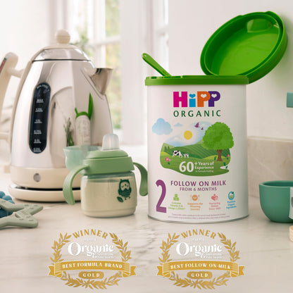HiPP Organic 2 Follow on Baby Milk Powder Formula, From 6 Months, 800g (Pack of 4)