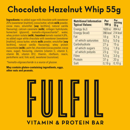 FULFIL Vitamin and Protein Bars (15 x 55 g Bars)