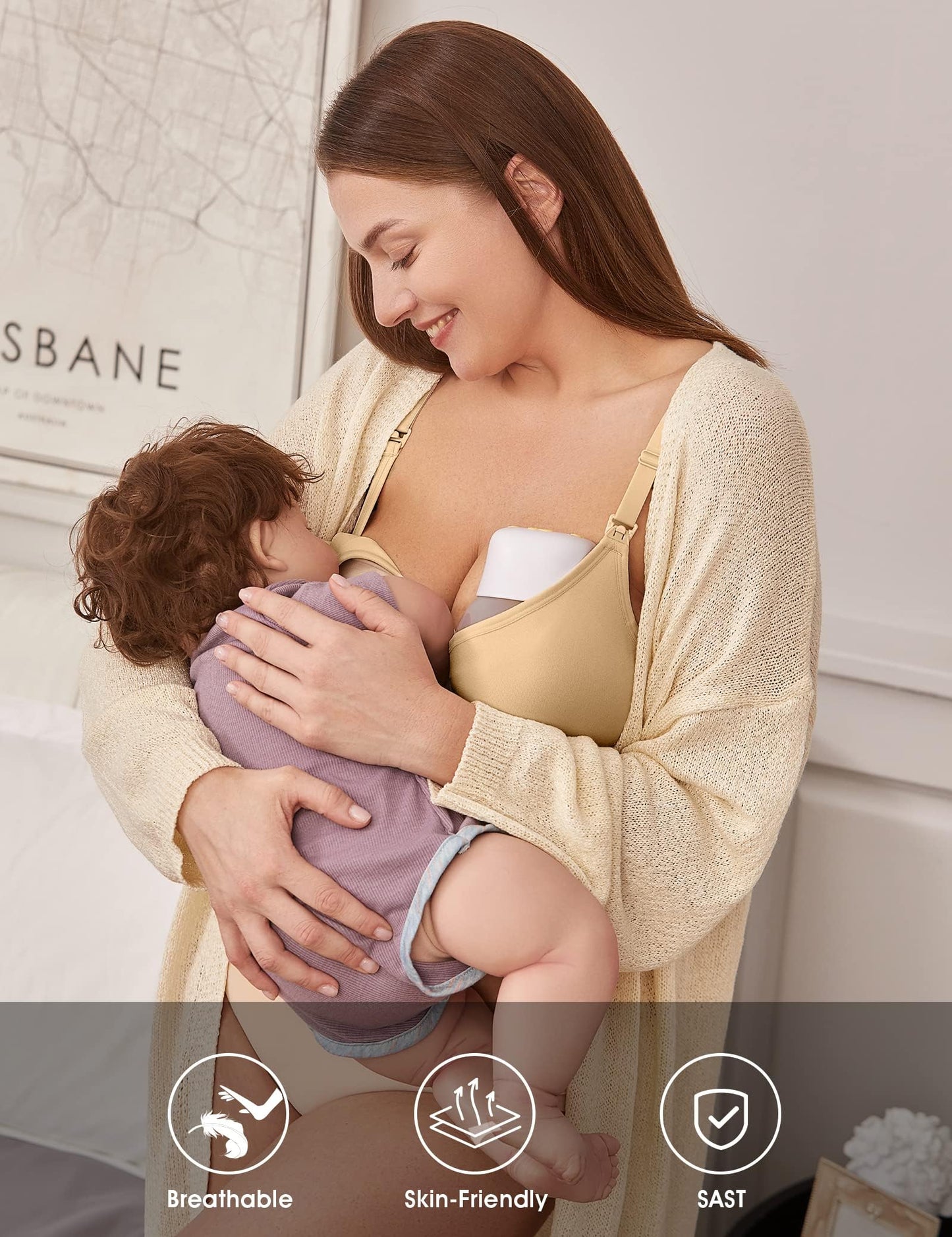 HOFISH 3PACK Full Bust Seamless Nursing Maternity Bras
