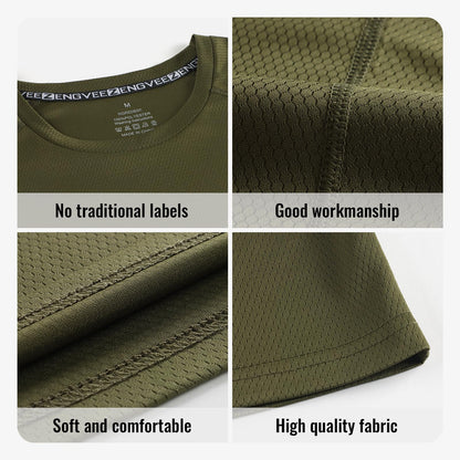 3 Pack Mens Running T Shirts Gym Clothes ShirtsQuick Dry Moisture Wicking Athletic Shirt Breathable Cool Workout Tshirts