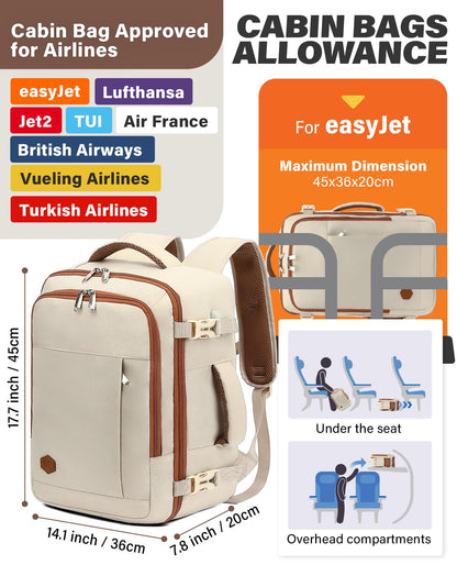 VANKEV Ryanair Cabin Bag 40x20x25 Underseat 20L