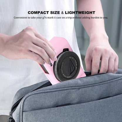 G7X Mark II Camera Case,Soft Silicone Protective Case Ultra-Thin Lightweight Cover for Canon PowerShot G7X Mark II Camera(No Lens Cover) (Pink)