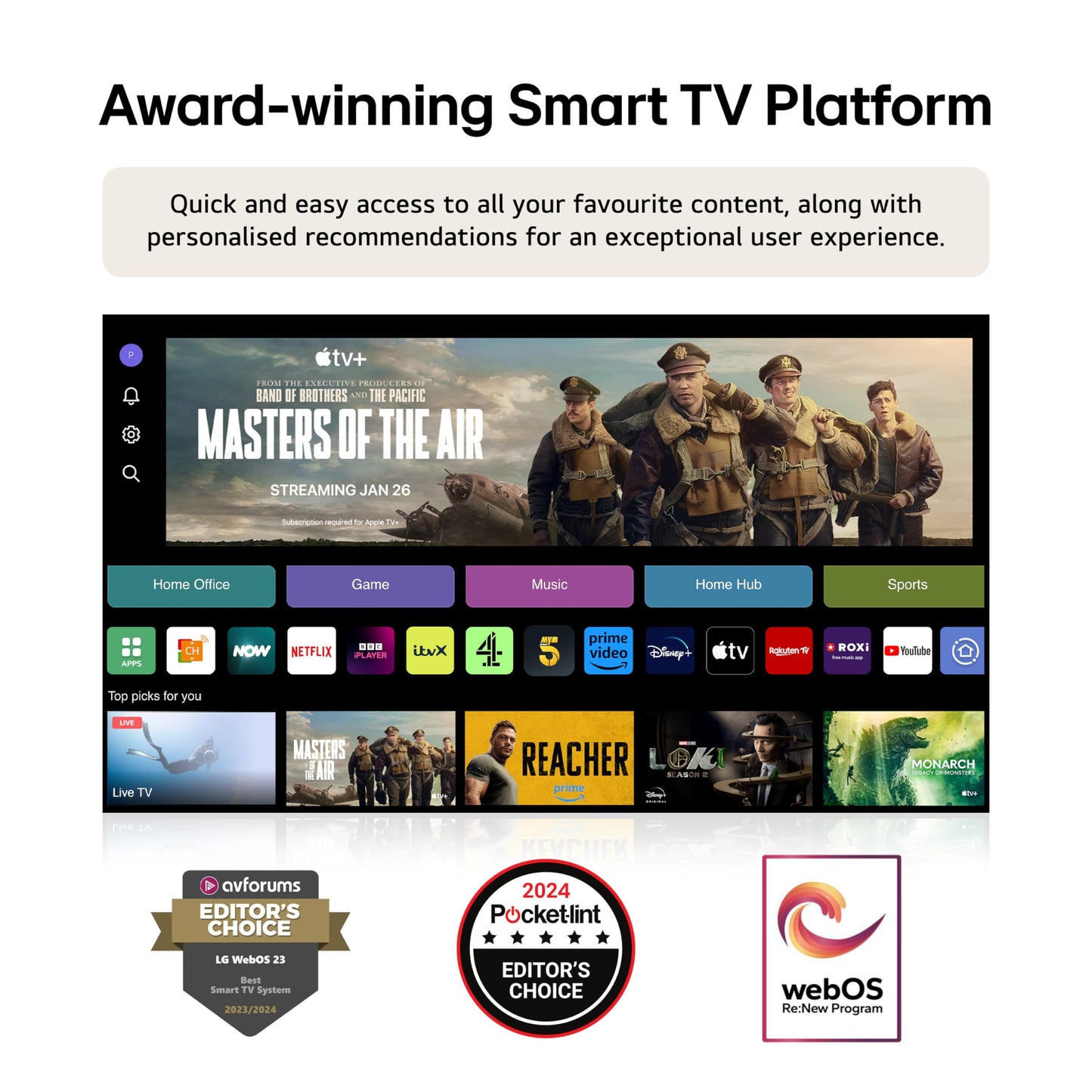LG 43UT73006LA 43-Inch 4K UHD Smart TV, α5 AI Processor Gen7, Freeview Play and Amazon Alexa, 60Hz, Ashed Blue [Model 2024]