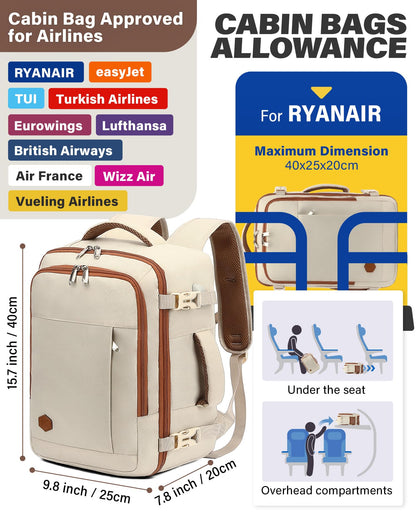 VANKEV Ryanair Cabin Bag 40x20x25 Underseat 20L