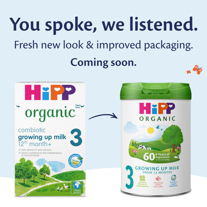 HiPP Organic 3 Growing up Baby Milk Powder Formula, From 12 Months, 600g (Pack of 4)