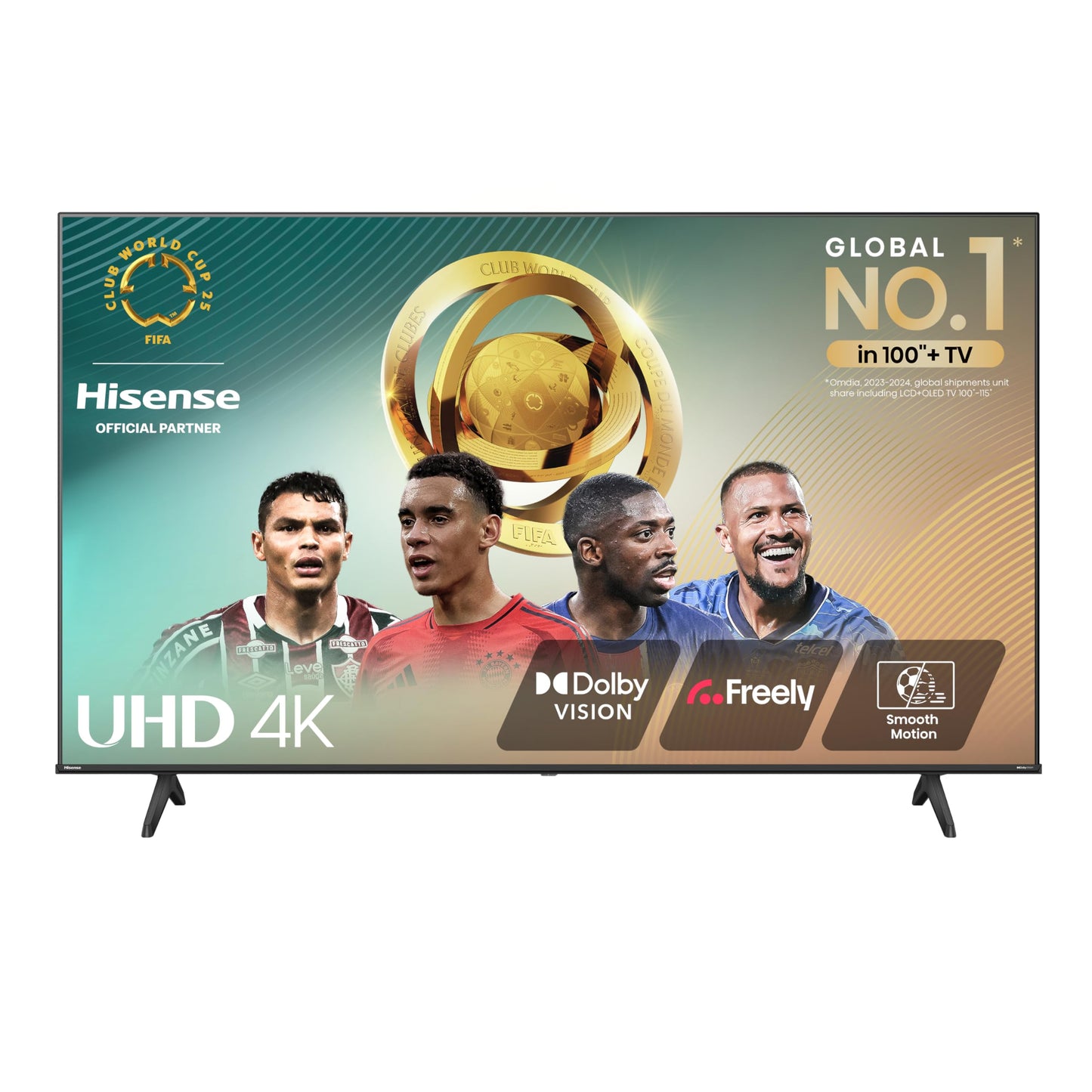 Hisense 43 Inch 4K Smart TV 43E6NTUK - Dolby Vision, Game Mode PLUS with 60Hz VRR ALLM, Smooth Motion, AI Sports Mode, Vidaa OS with Freely, Youtube, Netflix and Disney+ & Now TV (2024 Model)