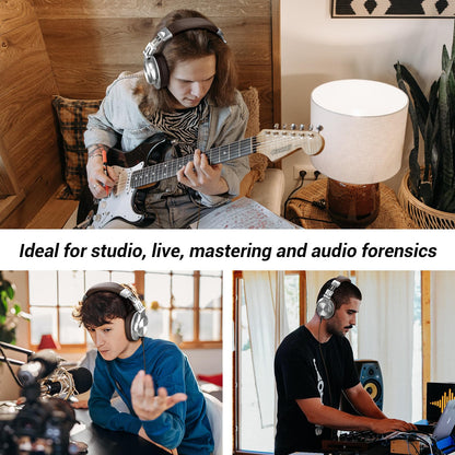 OneOdio A70 Bluetooth Headphones Over Ear, 72 Hrs Playtime, Monitor Level Stereo Sound Quality, Foldable Wireless＆Wired DJ Headphone, Professional Studio Headphones for DJ/TV/PC/Phone