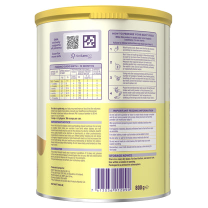 SMA First Infant Baby Milk Powder Formula , from birth , 1.2 kg (Pack of 1),packaging may vary