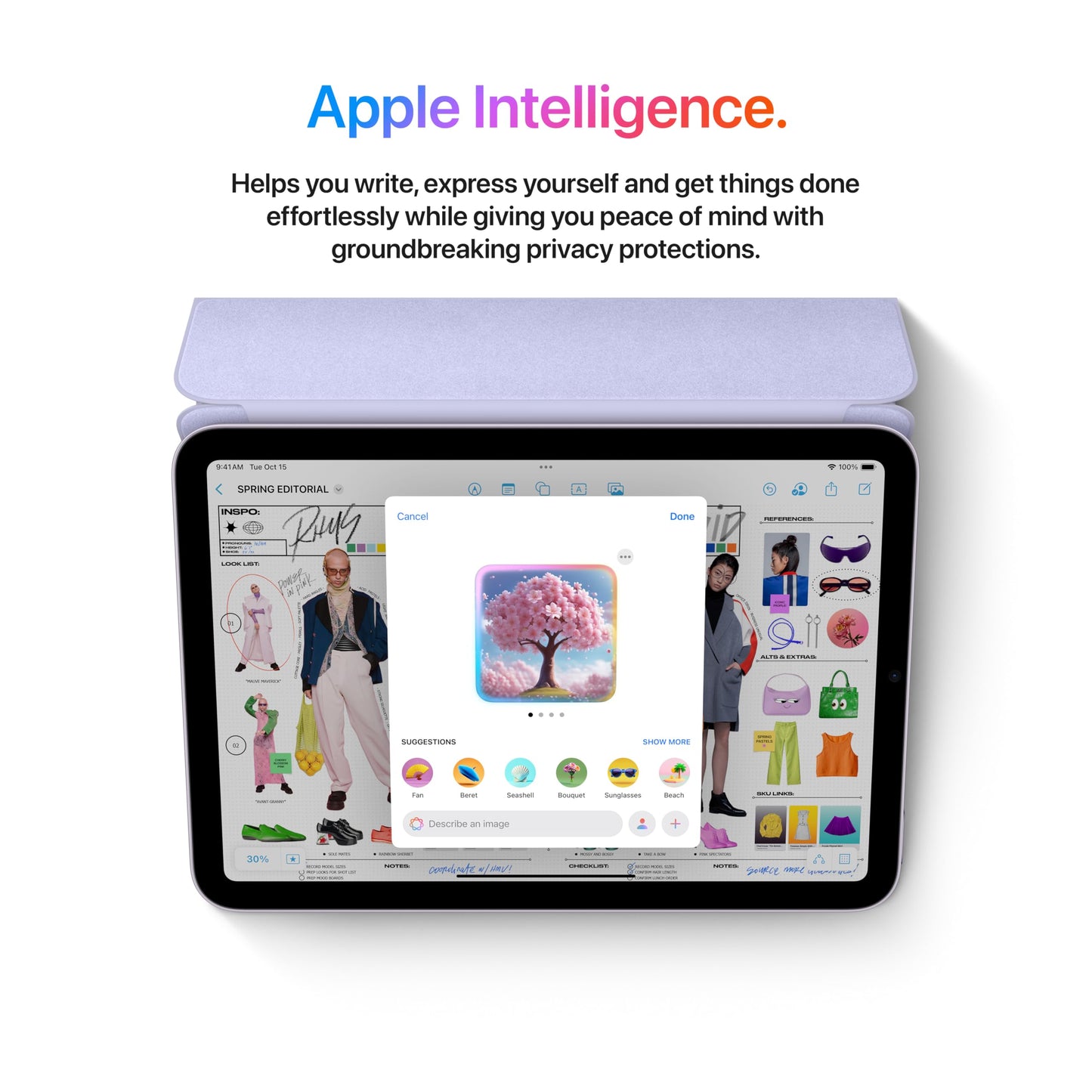 Apple iPad mini (A17 Pro): Apple Intelligence, 8.3-inch Liquid Retina Display, 128GB, Wi-Fi 6E, 12MP Front/12MP Back Camera, Touch ID, All-Day Battery Life — Purple