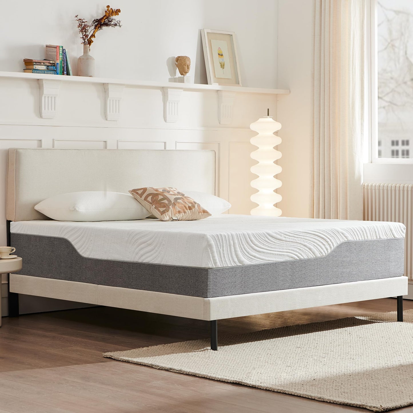 Double Mattress, Memory Foam Mattress, Medium Firm, Breathable Knitted, Soft and Skin Friendly Cloth, Mattresses in a box (135x190x20cm)